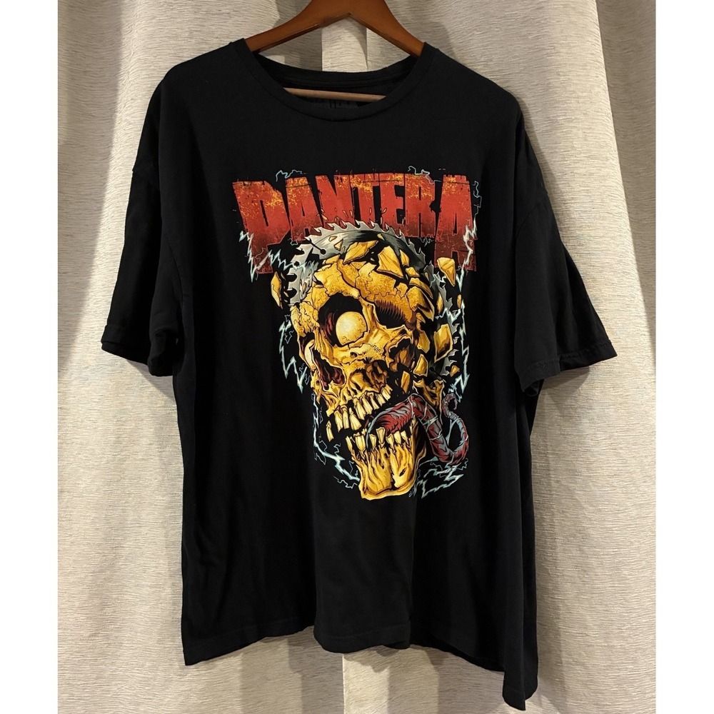 Pantera Music Rock Band Mens T-shirt Black Size XXL Over Size Print